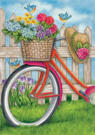 Country Flower Garden Bicycle 5D Diamond Painting Kit