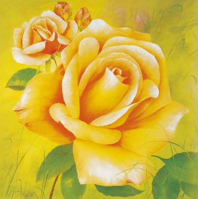 5D Diamond Painting Yellow Roses and Leaves Kit - Bonanza Marketplace