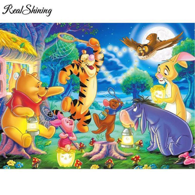 5D Diamond Painting Winnie the Pooh Moon Kit