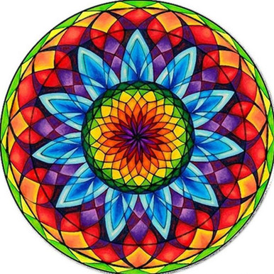 5D Diamond Painting Rainbow Heart Mandala Kit