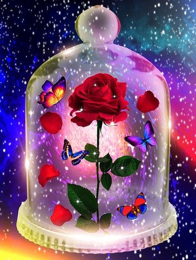 The Frozen Red Rose 5D DIY Diamond Painting  Beauty and the beast  wallpaper, Beast wallpaper, Disney wallpaper