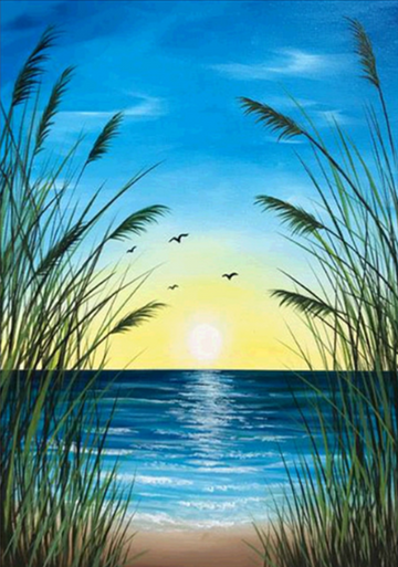 5D Diamond Painting Beach Sunset Kit