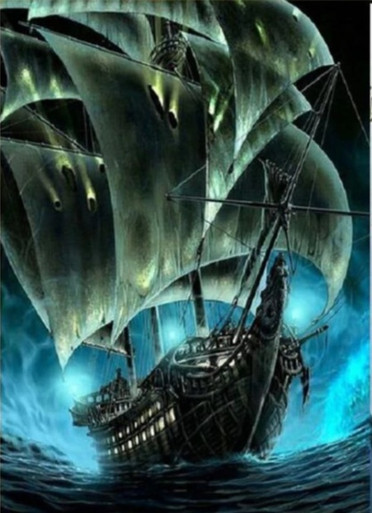 5D Diamond Painting Blue Mist Ghost Ship Kit - Bonanza Marketplace