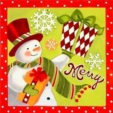 5D Diamond painting Merry Presents and Snowman Kit - Bonanza Marketplace