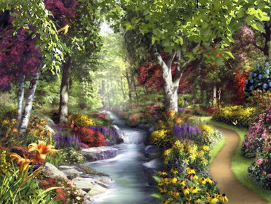 5D Diamond Painting Garden Stream Kit - Bonanza Marketplace