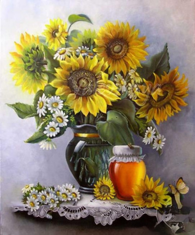 5D Diamond Painting Sunflowers and Honey Kit - Bonanza Marketplace