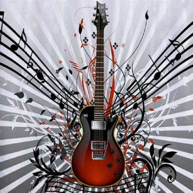 5D Diamond Painting Black Note Guitar Kit - Bonanza Marketplace