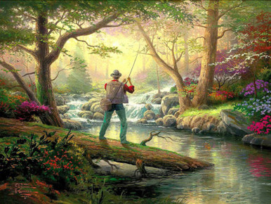 5D Diamond Painting River Fishing Kit - Bonanza Marketplace