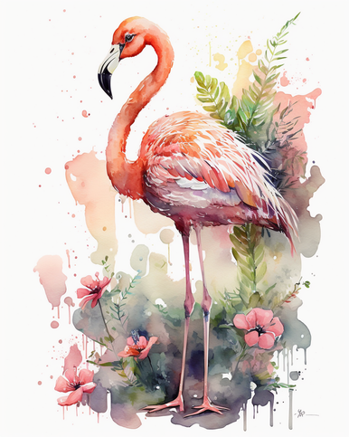 Flamingo In The Water Painting With Diamonds Kit For Beginner Online -  Diamond Painting – artwallmelbourne