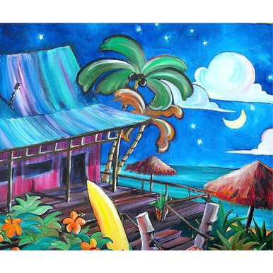 5D Diamond Painting Tropical Island Hut Kit