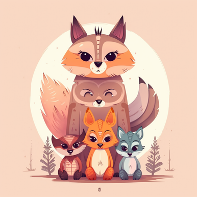 5D Diamond Painting Two Foxes Kit