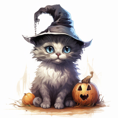 halloween kitten