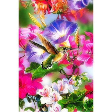 5D Diamond Painting Abstract Hummingbird Kit