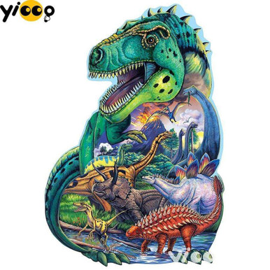 Sunny Seat Dinosaur 5D Diamond Painting Kits with White Frame