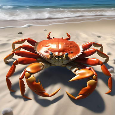 5D Diamond Painting Crab on the Sandy Beach Kit - Bonanza Marketplace