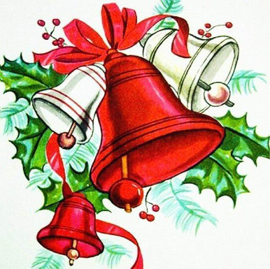1/4 Christmas Colored Bells (12 pcs) 