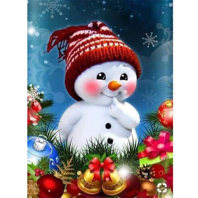 Little Snowman Diamond Painting Charm Kit by Wizardi. Beginner Christmas  Diamond Art Kit WWP313 