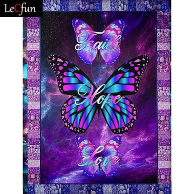 Sparkly Selections Faith, Hope and Love Glow in the Dark Diamond Art Kit