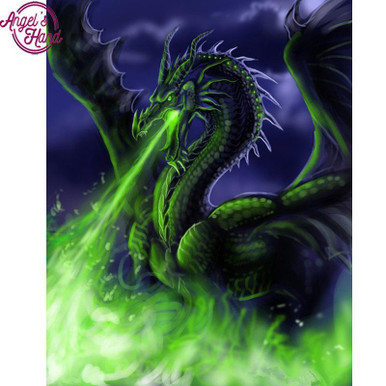 Cool Dragon Breathing Fire Diamond Painting 