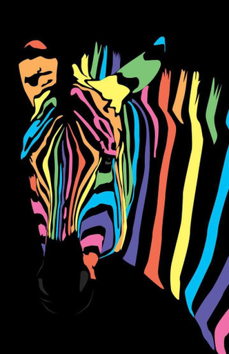 Rainbow Zebra Diamond Painting 