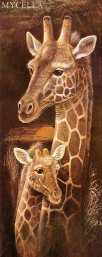 Diamond Painting Kit Baby Giraffe Canvas 30x30cm – Creative Kids Wonderland