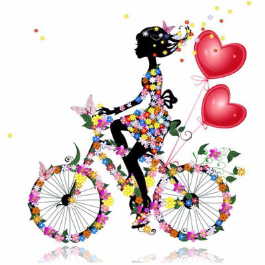 5D Diamond Painting Flower Bicycle Kit