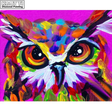 5D Diamond Painting Galaxy Owl Diamond Painting Kit - Bonanza Marketplace