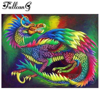 5d Diamond Painting Color Dragon  Diamond Painting Cartoon Dragon