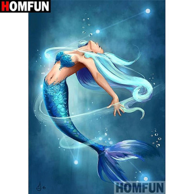 cardboard diamond painting lovely mermaid - Fashion Diamond Painting