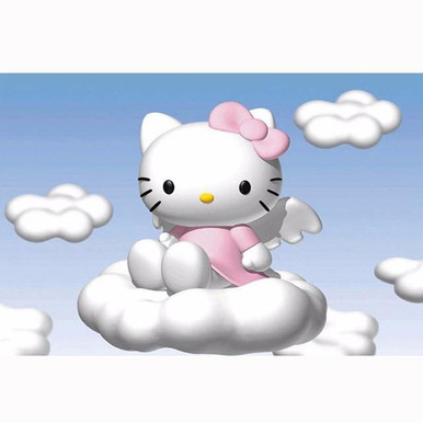 5D Diamond Painting Hello Kitty on a Cloud Kit