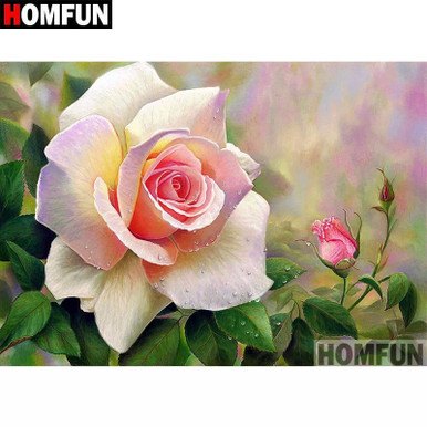 Pink Rose Painting 5D Diamond Painting 