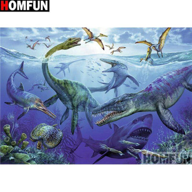 5D Diamond Painting Prehistoric Sea Creatures Kit