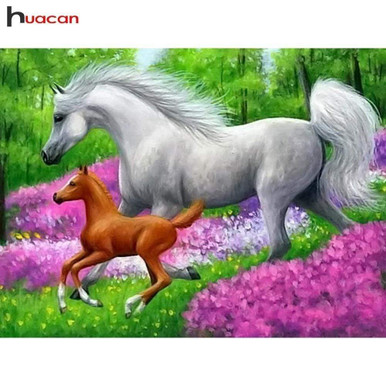 5D Diamond Painting Horse and Foal Kit