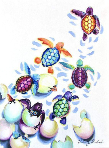 Colorful Sea Turtle, 5D Diamond Painting Kits