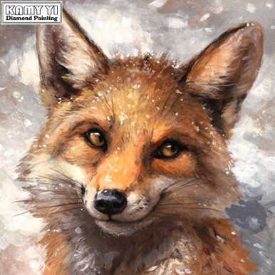 2 Red Foxes, Animal Diamond Painting Kit