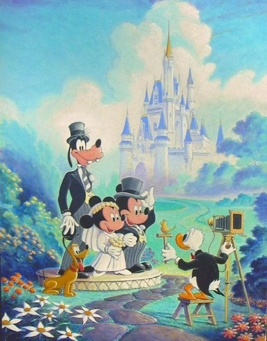 5D Diamond Painting Mickey and Minnie Eiffel Tower Kit