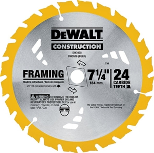 DeWalt 7 1/4" 24 Tooth Framing Blade