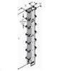 Raceway-Vertical Cable Section - 2 Side, Aluminum Finish