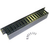 Panel With Slot Ducts 1 Side, Rack Mount 2U, Black 3" X 3"