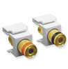 Speaker Jacks, Gold Binding Post, For White Face Plate