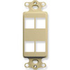 Decora Insert 4-Port Keystone Ivory