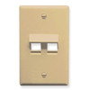 Face Plate Angled 2 Port Ivory ICC