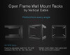 9U Open Wall Mount. Adjustable Depth From 18"-30". With M6 Screws & Cage Nuts