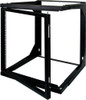 9U Wall Mount Open Frame Rack – Front Swing Out 20.80"H x 21.65"W x 18"-30"D 66 LBS RATED