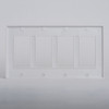 Decorex Faceplate with Four Insert Spaces in Quad Gang and White