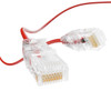 3ft Slim Cat6a 28AWG UTP Ethernet Network Patch Cable Red