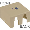 2 Port Surface Mount Pull Box Ivory No Jack Universal Biscuit