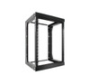 16U Open Wall Mount Frame Rack, Front Swing Out - Adjustable Depth 18"- 30"