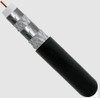 Vertical Cable RG6 Quad Shield 75 OHM 18AWG CCS Conductor Aluminum Foil Shield & 60% & 40% Aluminum Braid High-Grade CM CATV CL2 1000ft Wood Spool Black