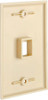 Vertical Cable 1 Port Keystone Wall Plate Single-Gang Wall Plate with Standard Size Keystone Jack Insert - Ivory